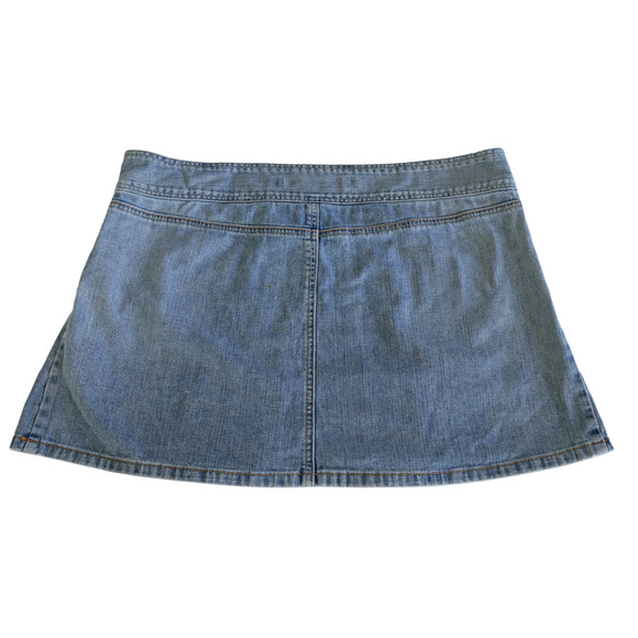 VTG Y2K Gap Jeans Denim Mini Pleated Skirt 20 Preppy Emo grunge Americana Retro - Picture 2 of 13